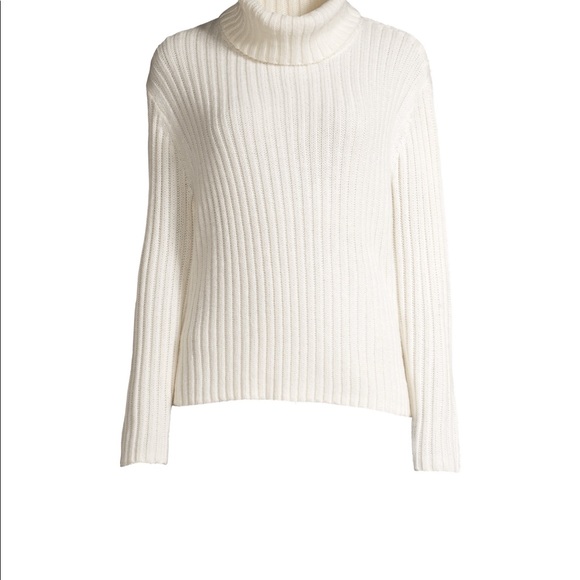 NWT 2 Scoop Ribbed Turtleneck Sweater Side Buttons - Picture 6 of 6